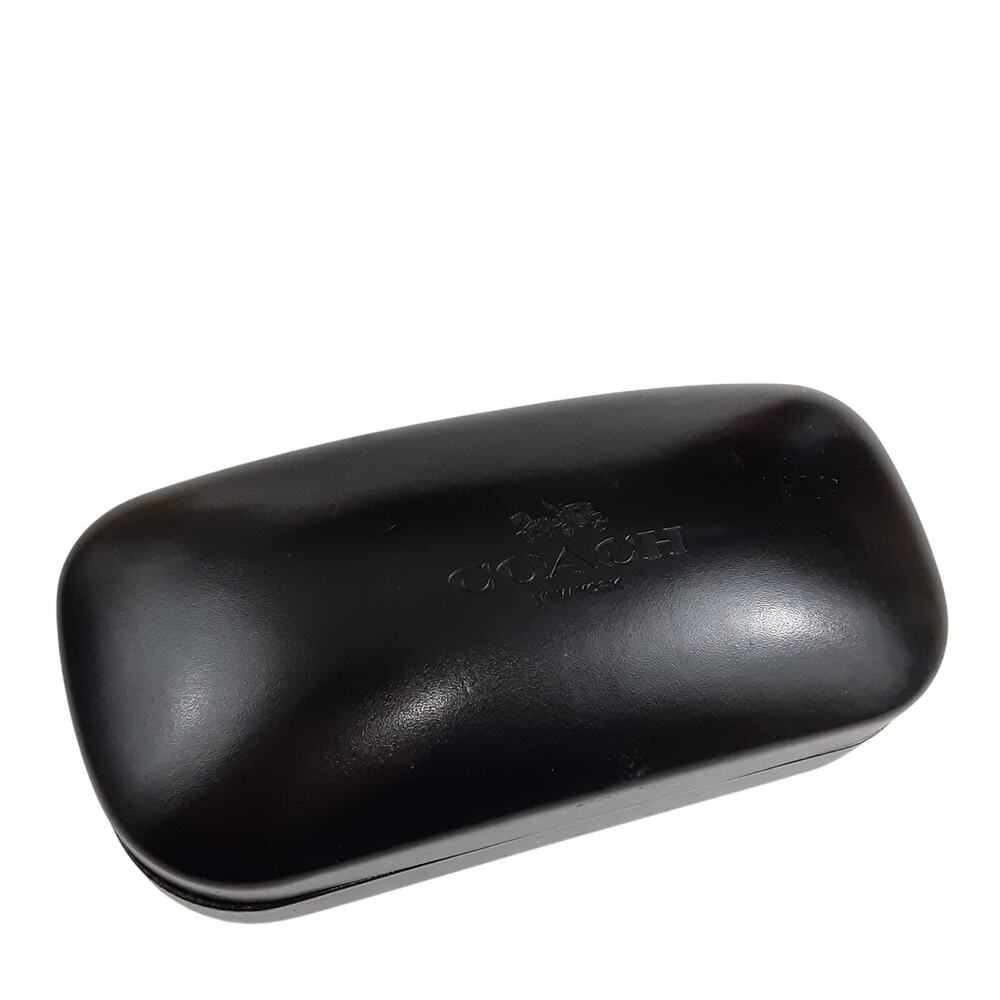 Coach Black Leather Hard Shell Sunglasses Case Eyeglasses Storage Case